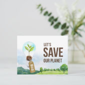 Carte Postale Devis d'aquarelle Green Energy (Debout devant)