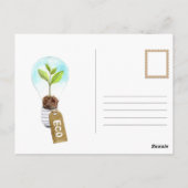 Carte Postale Devis d'aquarelle Green Energy (Dos)