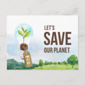 Carte Postale Devis d'aquarelle Green Energy (Devant)