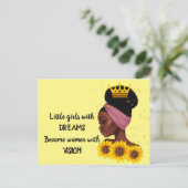 Carte Postale Devis d'autonomisation de la fille noire de rêve (Debout devant)