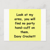 Carte Postale devis davy crockett (Devant)