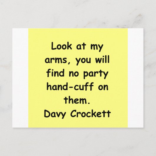 Carte Postale devis davy crockett (Devant)
