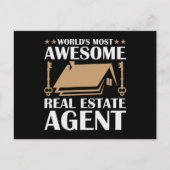 Carte Postale Devis de l'agent immobilier amusant (Devant)