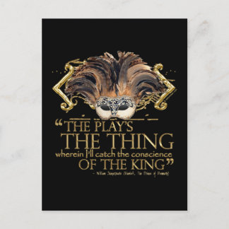 Carte Postale Devis de lecture de hameçon (version or)