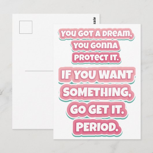 Carte Postale Devis de motivation (Devant / Derrière)