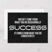 Carte Postale Devis de motivation de réussite (Devant / Derrière)