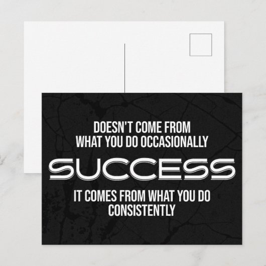 Carte Postale Devis de motivation de réussite (Devant / Derrière)