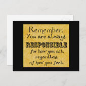 Carte Postale Devis de responsabilité (Devant / Derrière)