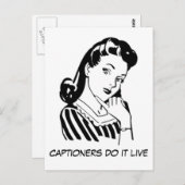 Carte Postale Devis de sous-titrage amusant personnalisé pour le (Devant / Derrière)