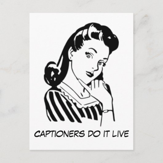 Carte Postale Devis de sous-titrage amusant personnalisé pour le (Devant)