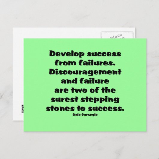 Carte Postale Devis de succès (Devant / Derrière)