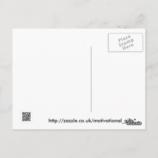 Carte Postale Devis de succès (Dos)