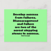 Carte Postale Devis de succès (Devant)