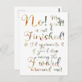 Carte Postale Devis de surface composée finie (Devant / Derrière)