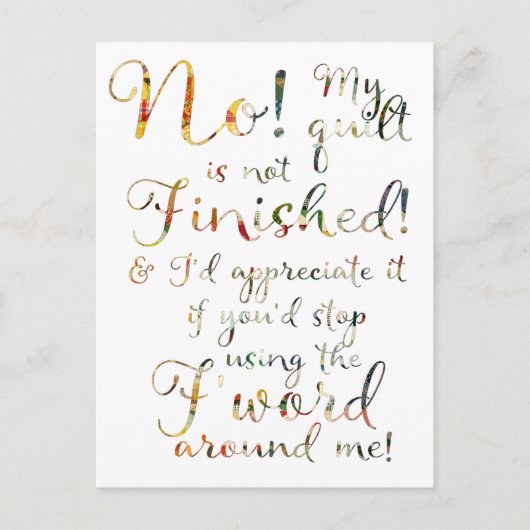 Carte Postale Devis de surface composée finie (Devant)