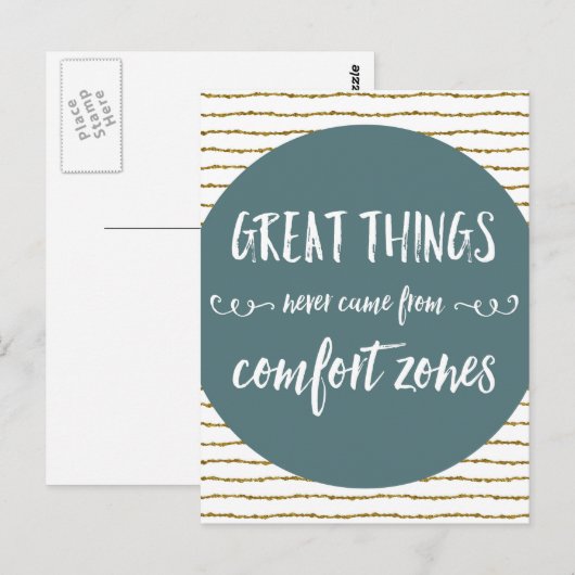 Carte Postale Devis des zones de confort (Devant / Derrière)