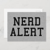Carte Postale Devis drôle d'alerte nerd (Devant / Derrière)