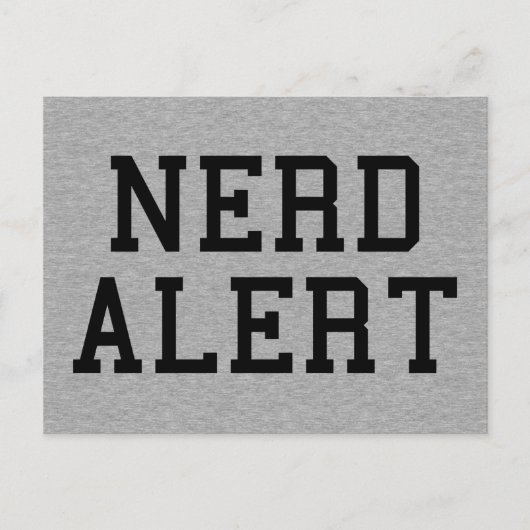 Carte Postale Devis drôle d'alerte nerd (Devant)