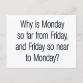 Carte Postale Devis drôle du lundi (Devant)