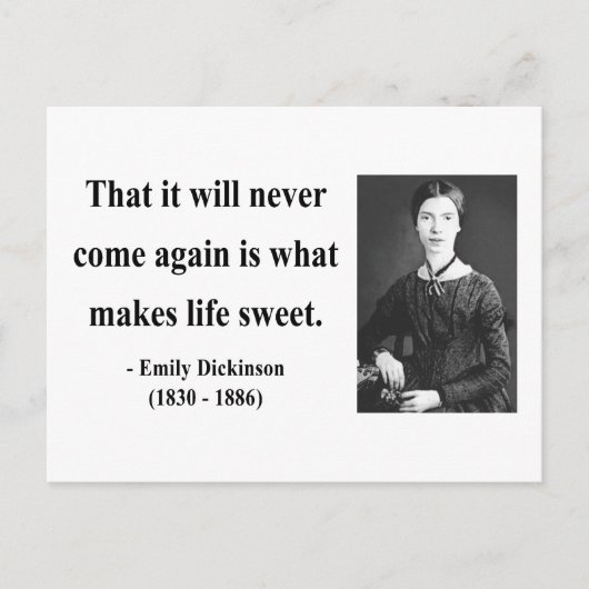 Carte Postale Devis Emily Dickinson 5b (Devant)