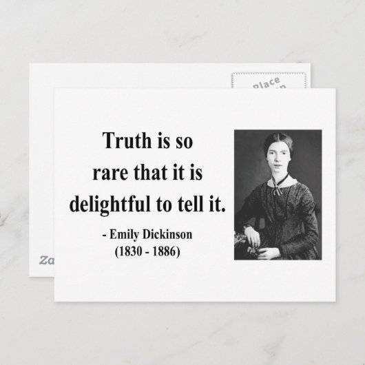 Carte Postale Devis Emily Dickinson 7b (Devant / Derrière)