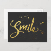 Carte Postale Devis Gold Smile (Devant / Derrière)