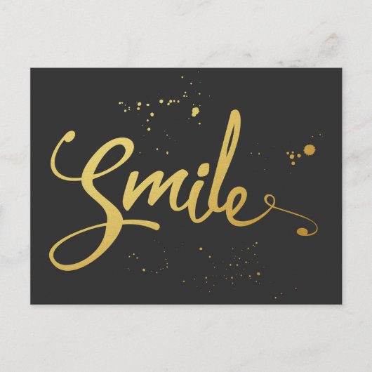 Carte Postale Devis Gold Smile (Devant)