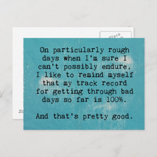 Carte Postale Devis jours durs (Devant / Derrière)