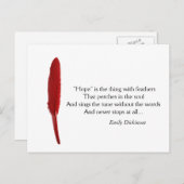 Carte Postale Devis motivant Hope (Devant / Derrière)