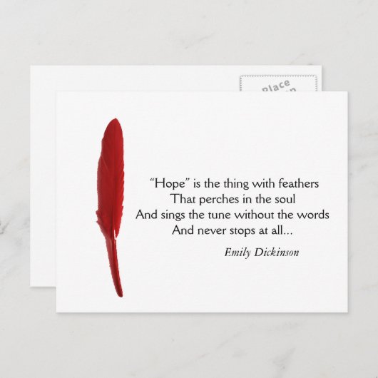 Carte Postale Devis motivant Hope (Devant / Derrière)