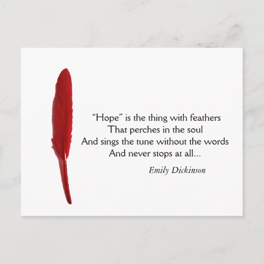 Carte Postale Devis motivant Hope (Devant)