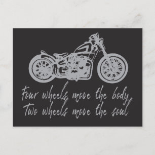 Carte Postale Devis pour moto pour motards Four Wheels