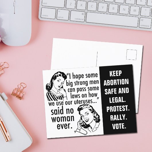 Carte Postale Devis Pro Choice Citation caricature politique Hum