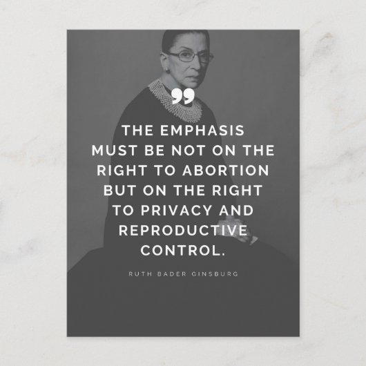 Carte Postale Devis Pro Choice Ruth Bader Ginsburg (Devant)