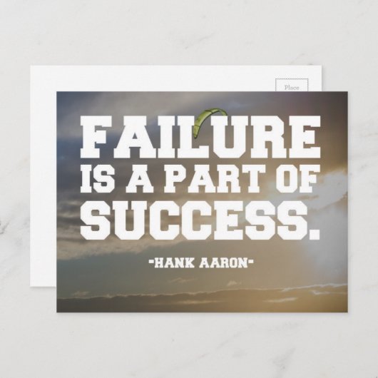 Carte Postale Devis succès et échec (Devant / Derrière)