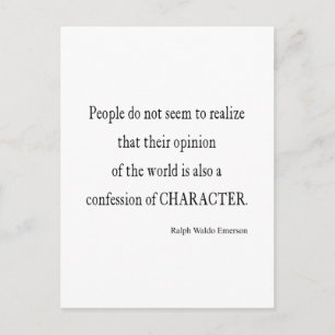 Carte Postale Devis vintage Emerson Inspirational Character