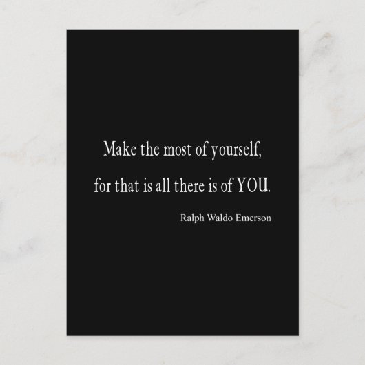 Carte Postale Devis vintage Emerson Inspirational - personnalisa (Devant)