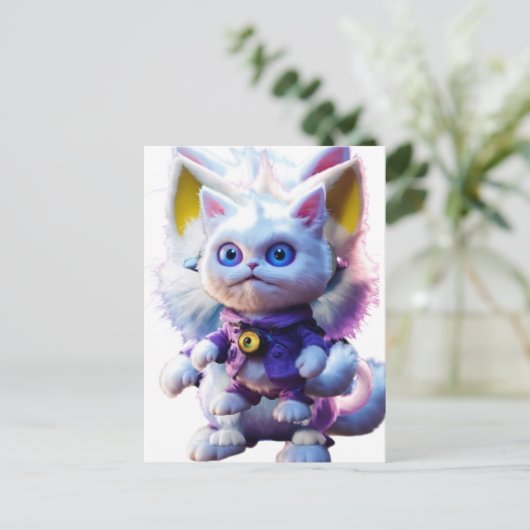 Carte Postale Dévoiler l'énigmatique monstre blanc CGI : (Debout devant)