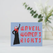 Carte Postale Dévoiler les droits des femmes musulmanes (Debout devant)