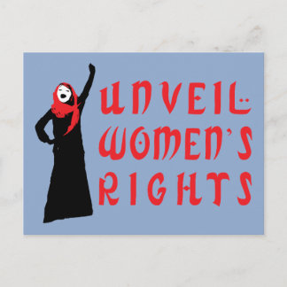 Carte Postale Dévoiler les droits des femmes musulmanes