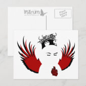 Carte Postale dévotion vouée à l'échec : ange perdu (Devant / Derrière)