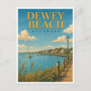 Carte Postale Dewey Beach Delaware Rehoboth Bay GeoSaga