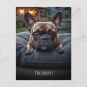 Carte postale d'excuse Bouledogue Français (Devant)
