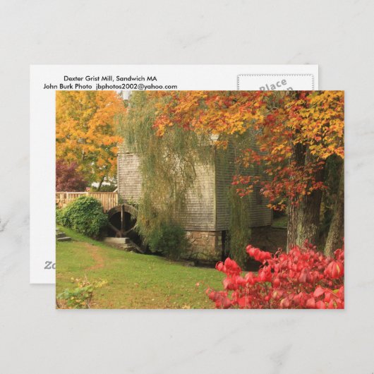 Carte Postale Dexter Grist Mill Sandwich Cape Cod (Devant / Derrière)