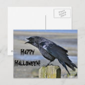 Carte postale d'halloween de croix noire (Devant / Derrière)