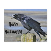 Carte postale d'halloween de croix noire