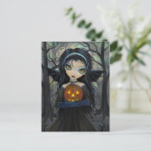 Carte postale d'Halloween de vampire gothique des (Debout devant)