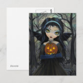 Carte postale d'Halloween de vampire gothique des (Devant / Derrière)