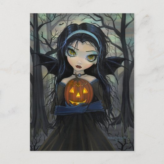 Carte postale d'Halloween de vampire gothique des (Devant)