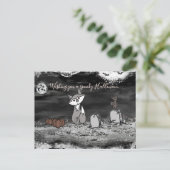 Carte postale d'Halloween du cimetière de Fig & Bl (Debout devant)
